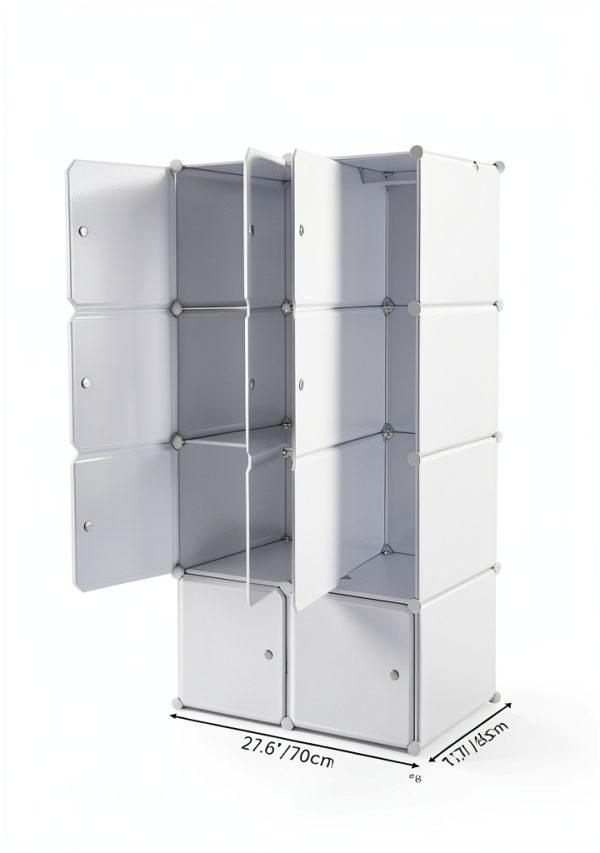 myoihomora 8 Cube Storage Organizer White-2