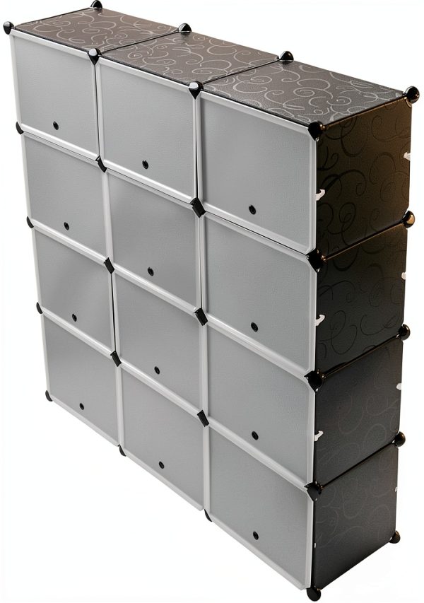 Modular Storage Cube ACHENZEMI Steel Transparent-6