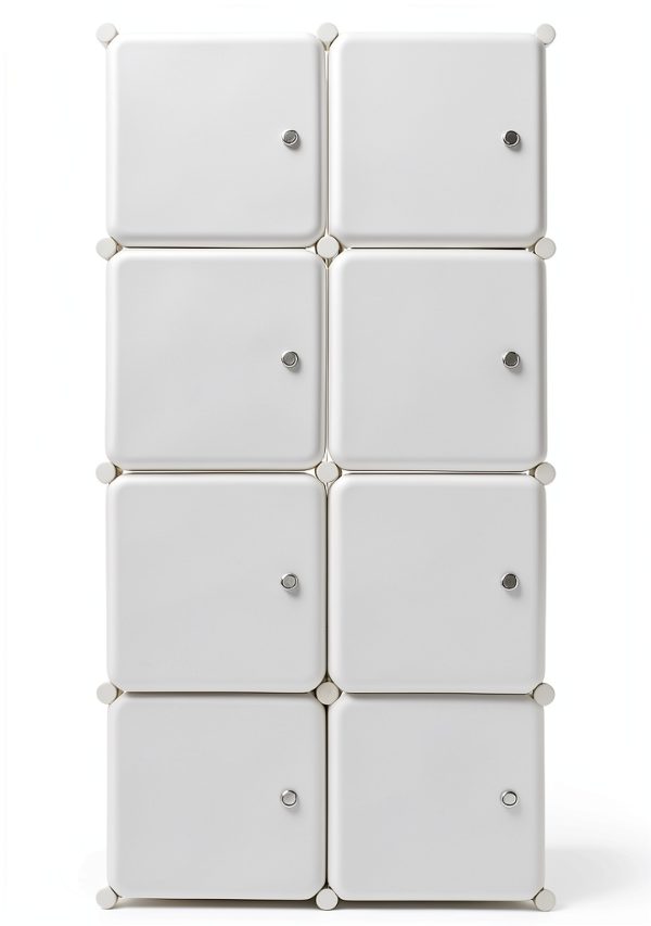 myoihomora 8 Cube Storage Organizer White-3