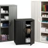 Iceberg Black Office Cabinet with Locking Doors-2