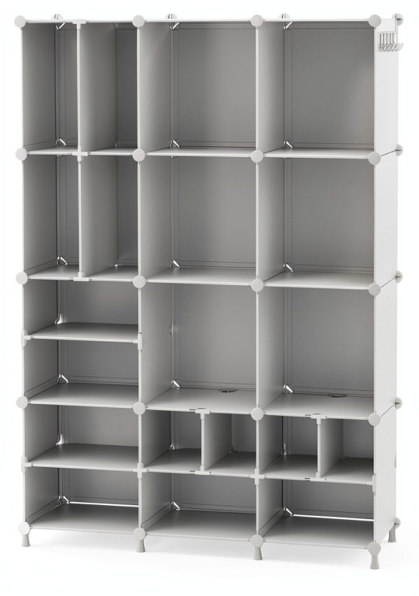 Cube Storage Organizer AWTATOS White Modular Shelf-0