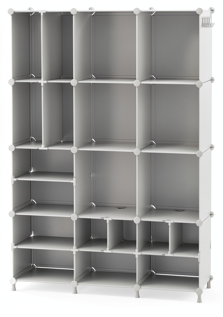 AWTATOS cube organizer in a bedroom closet