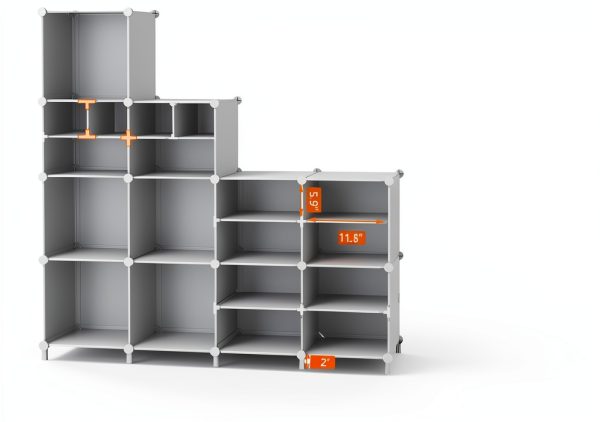 Cube Storage Organizer AWTATOS White Modular Shelf-2