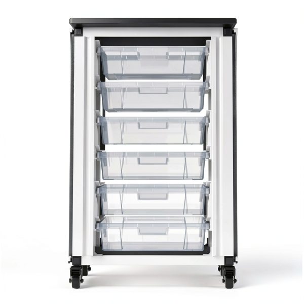 FSE MBS-STR-11-6S Classroom Storage Bins Steel Frame Clear-3
