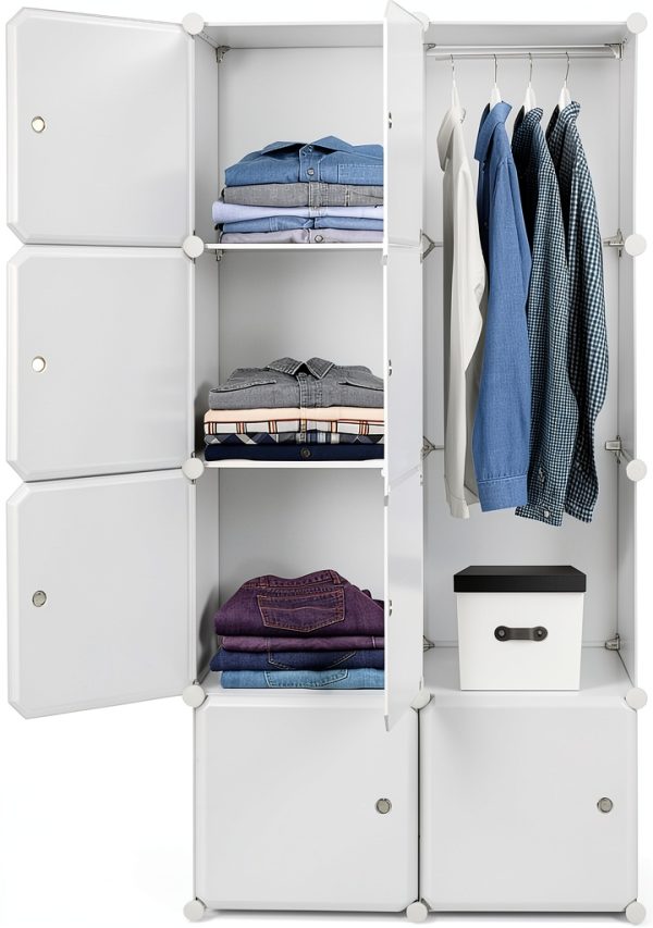 myoihomora 8 Cube Storage Organizer White-5