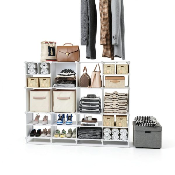 Cube Storage Organizer AWTATOS White Modular Shelf-3
