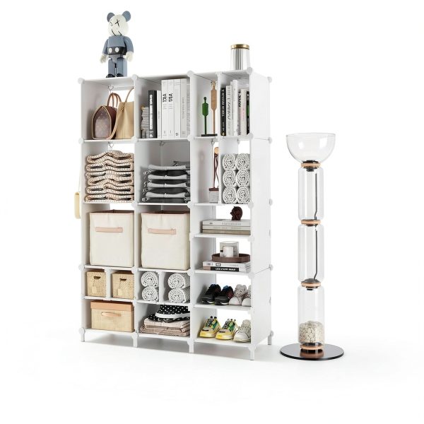 Cube Storage Organizer AWTATOS White Modular Shelf-1