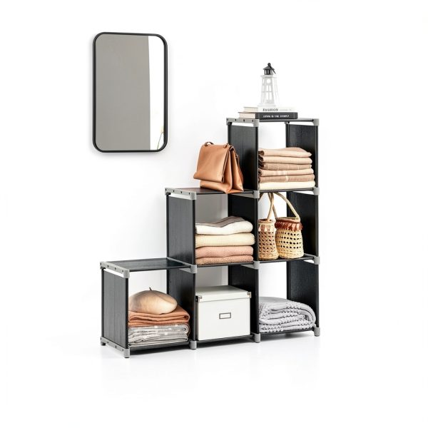 SONGMICS Black Storage Shelf 6‑Cube Organizer-1