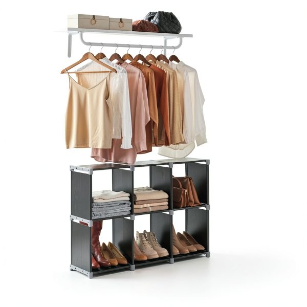SONGMICS Black Storage Shelf 6‑Cube Organizer-3