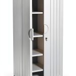Iceberg Black Office Cabinet with Locking Doors-0