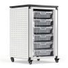 FSE MBS-STR-11-6S Classroom Storage Bins Steel Frame Clear-0