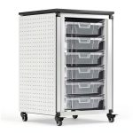 FSE MBS-STR-11-6S Classroom Storage Bins Steel Frame Clear-0
