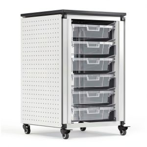 FSE MBS-STR-11-6S Classroom Storage Bins Steel Frame Clear-0