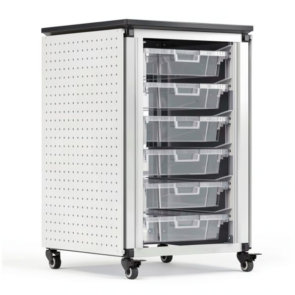 FSE MBS-STR-11-6S Classroom Storage Bins Steel Frame Clear-0