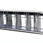 Deflecto 5-Bin Clear Modular Organizer with Dovetail Stackable Design-0