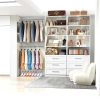 Dilando White Freestanding Closet Tower with Adjustable Shelves-4