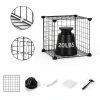 Almaybe Cube Storage Shelf 6 Cubes Black Modular Stackable Organizer-1