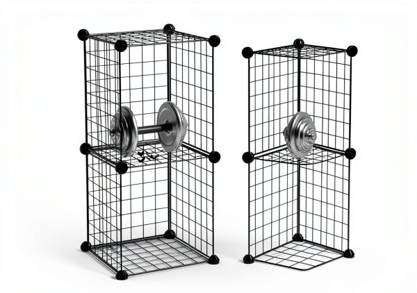Almaybe Cube Storage Shelf 6 Cubes Black Modular Stackable Organizer-2