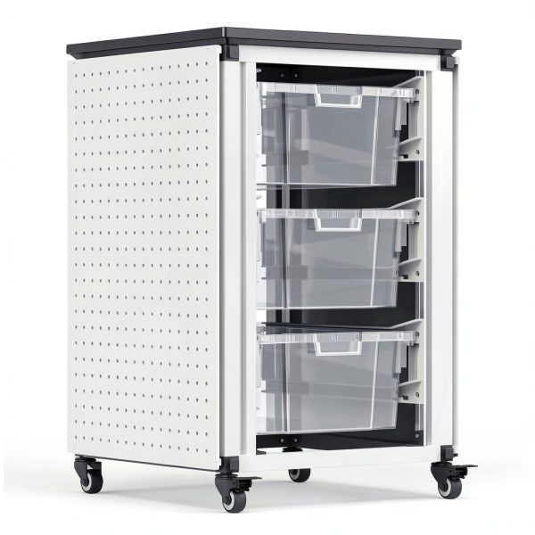 Luxor MBS-STR-11-3L Classroom Storage Bins Removable Stackable 18.2"-0