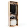 Klair Living Prosper 32" Oak Walk-In Closet with 3 Shelves-4