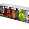 Deflecto 5-Bin Clear Modular Organizer with Dovetail Stackable Design-1