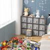 LUKYTOWER Grey 6 Cube Modular Storage Organizer with Metal Frame-7