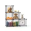 Almaybe Cube Storage Shelf 6 Cubes Black Modular Stackable Organizer-8