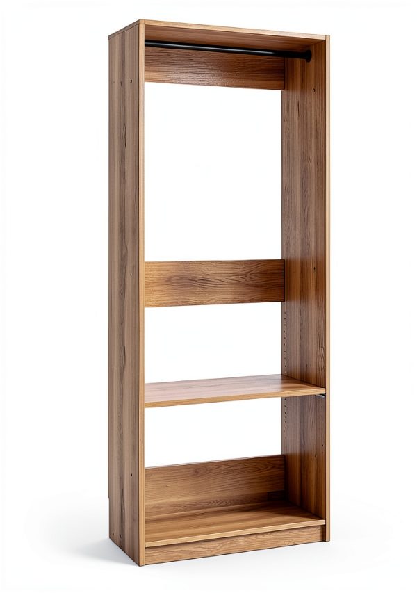 Klair Living Prosper 32" Oak Walk-In Closet with 3 Shelves-0