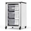 Luxor MBS-STR-11-3L Classroom Storage Bins Removable Stackable 18.2"-2