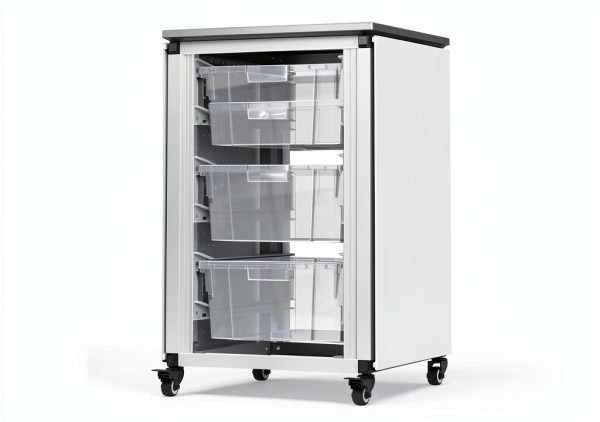 Luxor MBS-STR-11-3L Classroom Storage Bins Removable Stackable 18.2"-2