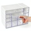 Plastic Stackable Drawer Set WUHUME Portable Storage Organizer-4