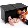 ANWBROAD Black Wall-Mount Storage Cabinet 16 Cube Modular 50x12x49-3