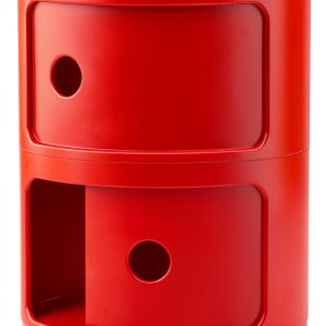 Kartell Componibili Modular Shelf Red 2 Level Freestanding-0