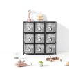 LUKYTOWER Grey 6 Cube Modular Storage Organizer with Metal Frame-8