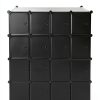 ANWBROAD Black Wall-Mount Storage Cabinet 16 Cube Modular 50x12x49-2