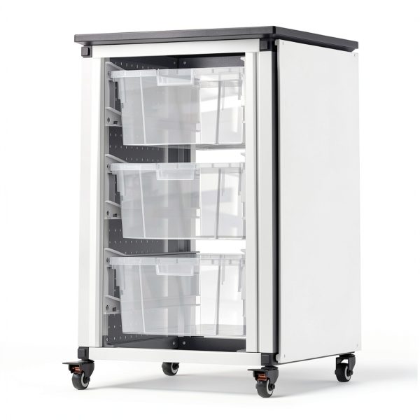 Luxor MBS-STR-11-3L Classroom Storage Bins Removable Stackable 18.2"-3