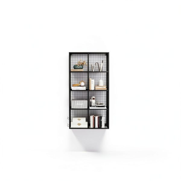 MEEYOUER Wire Cube Storage Shelf 4‑Tier Heavy Duty Black-5