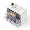Plastic Stackable Drawer Set WUHUME Portable Storage Organizer-2