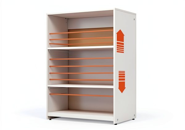 Dilando White Freestanding Closet Tower with Adjustable Shelves-3