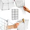 C&AHOME Metal Cube Storage Shelf 8‑Cube White Modern Floor‑Mount-6