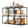 LUKYTOWER Grey 6 Cube Modular Storage Organizer with Metal Frame-3
