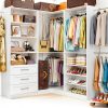 Dilando White Freestanding Closet Tower with Adjustable Shelves-5