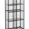 MEEYOUER Wire Cube Storage Shelf 4‑Tier Heavy Duty Black-2