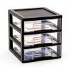 Mini Storage Tower Sundis A6 Grey Plastic 3 Drawer Organizer-2