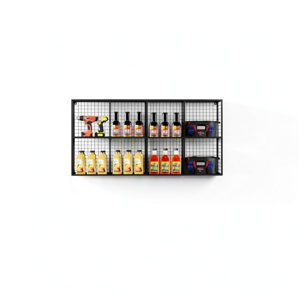 MEEYOUER Wire Cube Storage Shelf 4‑Tier Heavy Duty Black-4