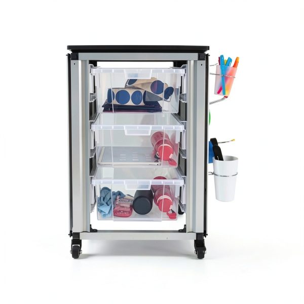 Luxor MBS-STR-11-3L Classroom Storage Bins Removable Stackable 18.2"-5
