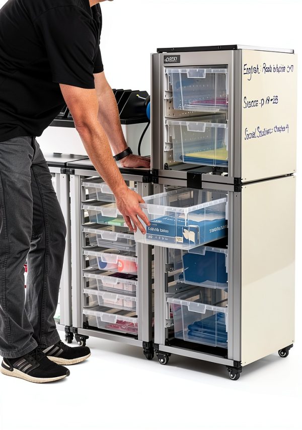 Luxor MBS-STR-11-6S Removable Stackable Classroom Storage Bin-7