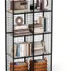 MEEYOUER Wire Cube Storage Shelf 4‑Tier Heavy Duty Black-0