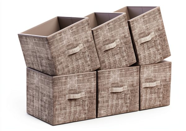 LUKYTOWER Grey 6 Cube Modular Storage Organizer with Metal Frame-2