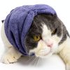 Cat Hematoma Ear Wrap DDFS Soft Breathable Snood for Purple Grey Cats-2